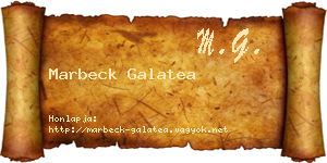 Marbeck Galatea névjegykártya